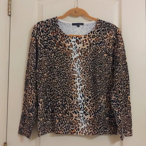 Animal print bling top - Picture 1 of 9